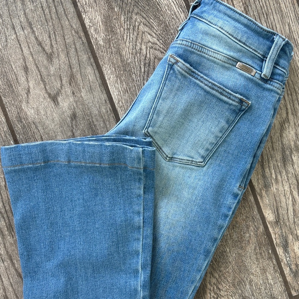 KanCan Light Blue Button-Up Flare Jeans - Picture 6 of 6